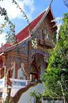 Magnificenza di arte tailandese, Tempio di Chiang Mai, La Tailandia.
