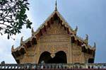 Decorazione dettaglio Wat Phan Tao, Chiang Mai Tempio, La Tailandia.