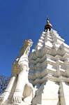 Guardia Bianca Wat Suan Dok, Chiang Mai Tempio, La Tailandia.