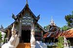 Legno Wat, Chiang Mai Tempio, La Tailandia.