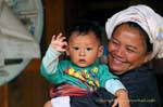 Ciao bambino thailandese, Chiang Mai, La Tailandia.