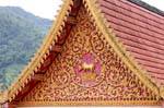 Rappresentazione zebù di un tempio, montagna vicino a Chiang Mai, La Tailandia.