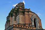 Top of the Chedi mattone, Wat Chedi Luang, Chiang Mai, La Tailandia.