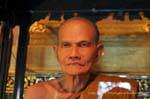 Statua di cera di Ajahn Mun Bhuridatto, Wat Chedi Luang, Chiang Mai, La Tailandia.