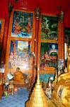Murales interni, il Wat Doi Suthep, Chiang Mai, La Tailandia.