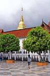 Righe di campane, Wat Doi Suthep, Chiang Mai, La Tailandia.