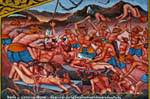 Scene dall'inferno (pittura), il Wat Phra Singh, Chiang Mai, La Tailandia.