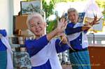 Danzatore sorridente, Wat Phra Singh, Chiang Mai, La Tailandia.