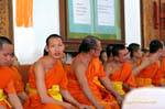 Monaci Assemblea, Wat Phra Singh, Chiang Mai, La Tailandia.