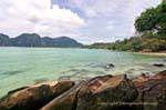 Visualizza Railay da Leam Hin, Koh Phi Phi, La Tailandia.