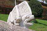 Tripla Naga all'ingresso di Wat Phra That Lampang Luang, La Tailandia.