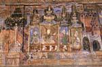 Murale di una vita precedente del Buddha, Wat Phra That Lampang Luang, La Tailandia.