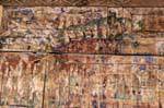 Un murale raffigurante un racconto jataka, Wat Phra That Lampang Luang, La Tailandia.