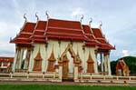 Profilo ubosoth a Wat Chalong, Phuket, La Tailandia.