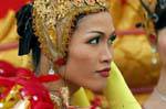 Labbra e gli occhi, Festival Patong, Phuket, La Tailandia.