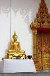Buddha all'ingresso di Wat Suwan Khiri Wong, Patong, Phuket Tempio, La Tailandia.