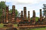 Antico sito khmer, Sukhothai, Wat Phra Pai Luang, La Tailandia.