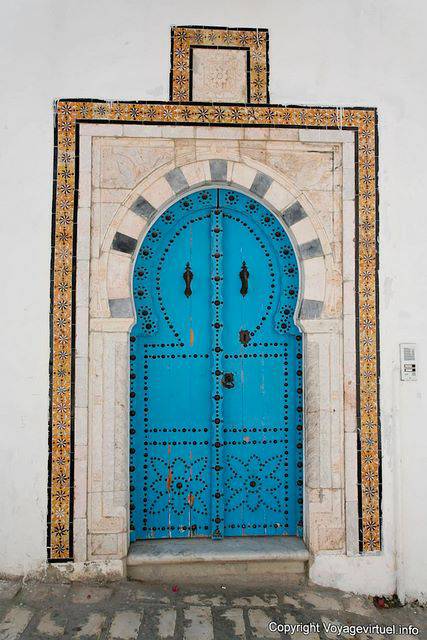 Sidi Bou Said, porta blu - Tunisia