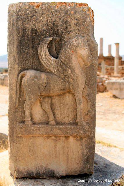 Thuburbo Majus, bassorilievo di Pegaso Alato - Tunisia