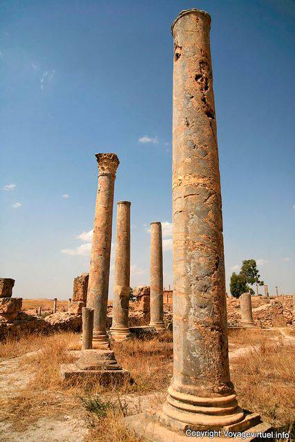 Thuburbo Majus, colonne circolari - Tunisia