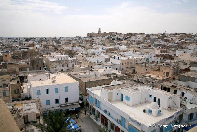 Sousse, vista sulla medina e Kasbah che domina la città - Tunisia