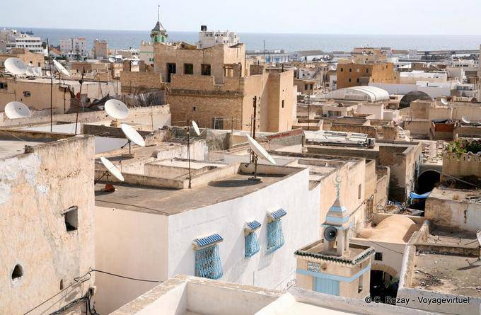 I tetti della città e parabole, Sousse Medina - Tunisia