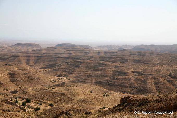 Paesaggio montano intorno Toujane - Tunisia