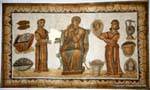 Museo Nazionale di Cartagine mosaico della matrona toilette, Tunisia.