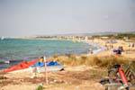 La spiaggia di Hammamet, Nabeul direzione, Tunisia.