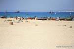 Hammamet, spiaggia e barche da pesca, Tunisia.