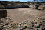 Kerkuane, mosaico di scaglie di marmo bianco per i pavimenti in opus signinum, Tunisia.