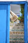 Sidi Bou Said, scale con piastrelle, Tunisia.