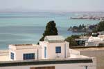 Sidi Bou Said, che si affaccia sul Golfo di Tunisi, Tunisia.