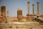 Le colonne e scale Thuburbo Majus, Tunisia.