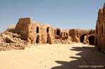Ghorfas rovinato Ksar Jumaa, Tunisia.