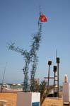 Libertà, scultura filo di ferro, Mahares, Tunisia.