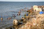 Nuoto punta settentrionale dell'Africa Cape Mahdia, Tunisia.
