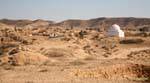 Paesaggio lunare del sito originale di Matmata, Tunisia.