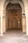 Sousse, Grande Moschea, la vista mihrab dal cancello centrale della sala di preghiera, Tunisia.