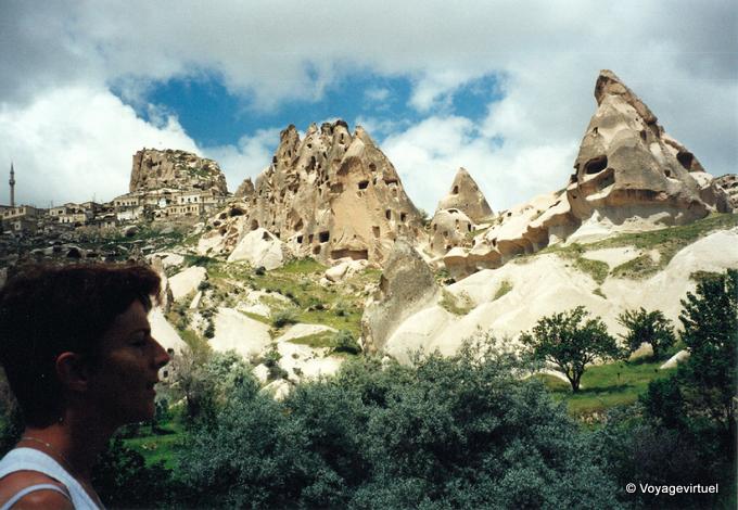 Veduta parziale della Ushisar, Cappadocia - Turchia