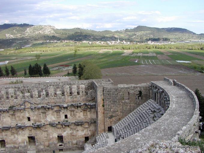 Campagna intorno al teatro, Aspendos - Turchia