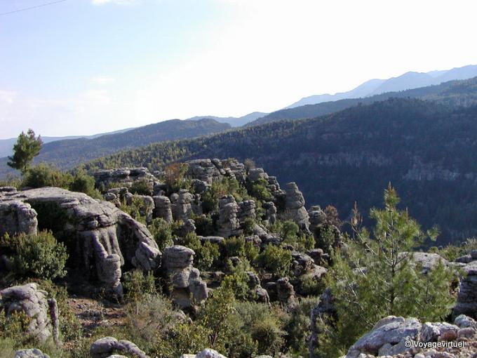 Rocce bizzarre sulla strada per Selge - Turchia