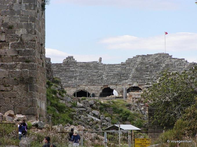 Teatro di Side, vista parziale - Turchia
