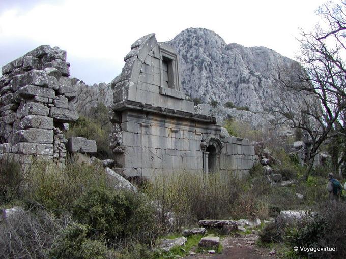 Veduta della palestra, Termessos, città Psidienne - Turchia