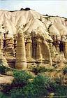 Hoodoos in sviluppo, Cappadocia, Turchia.